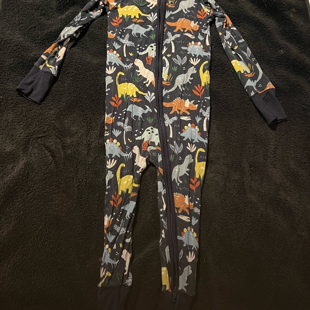 Little Sleepies Colorful Dinosaur Kids Footie